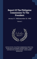 REPORT OF THE PHILIPPINE COMMISSION TO T