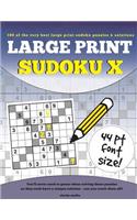 Large Print Sudoku X: 100 large print sudoku X puzzles in 44pt size