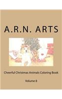 Cheerful Christmas Animals Coloring Book