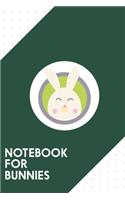 Notebook for Bunnies: Dotted Journal with Cute rabbit head with blue circle Design - Cool Gift for a friend or family who loves animal presents! - 6x9" - 180 White dotted