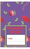 Strawberry Notebook: Strawberry gifts for women, men, kids, and teens: patterned notebook with a studio color to write in