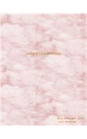 College Rule Notebook: Elegant pink marble notebook - Gold lettering -110 college ruled line paper- 8.5 x 11 - A4 Size large, (marble quote journal collection - Journal, d