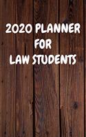 2020 Planner for Law Students: Cool Wood Themed Daily Weekly Monthly 2020 - 2021 Planner / Organizer / Diary - Christmas Gift