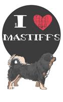 I Heart Mastiffs: Cute Mastiff Dog Lover Journal / Notebook / Diary Perfect for Birthday Card Present or Christmas Gift Great for kids, Teens or Students Show Your Su