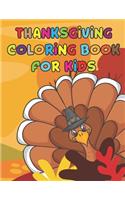 Thanksgiving Coloring Book For Kids: Turkey Autumn Pumpkin & Fox Coloring Book Fun And Simple 8.5 x 11 Inch For Kids Gift From Dad Mom Or Grandparents in Holiday