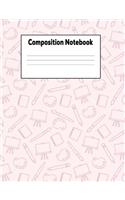 Composition Notebook: Art Supply College Ruled Lined Pages Book (7.44 X 9.69)