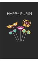 Happy Purim: Novelty Gifts - Lined Notebook Journal (6 X 9)