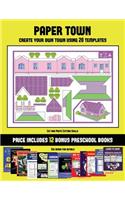 Cut and Paste Cutting Skills (Paper Town - Create Your Own Town Using 20 Templates): 20 full-color kindergarten cut and paste activity sheets designed to create your own paper houses. The price of this book includes 12 printable PDF 