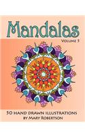 Mandalas 50 Hand Drawn Illustrations (Volume 5)