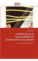 L'Effectivit� de la Responsabilit� Du Commissaire Aux Comptes