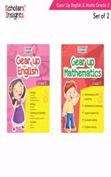 Scholars Insights Gear Up English & Maths Workbook for Grade 5 (Set of 2) | Comprehension, Vocabulary and Grammar (Types of Nouns, Pronouns, Articles) | Multiples of Factor, Rounding off, Kinds of Fractions | Age 10-11 years