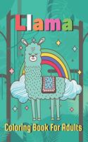 Llama Coloring Book For Adults