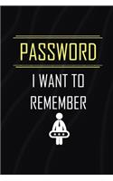 Password I Want To Remember: Internet Password Organizer (Numerical Order of Pages) 110 Pages