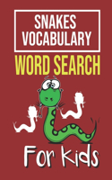 Snakes Vocabulary Word Search for Kids
