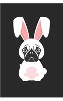 Pug Notebook - Easter Gift for Pug Lovers - Pug Journal: Medium College-Ruled Journey Diary, 110 page, Lined, 6x9 (15.2 x 22.9 cm)