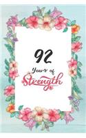 92nd Birthday Journal: Lined Journal / Notebook - Cute and Inspirational 92 yr Old Gift - Fun And Practical Alternative to a Card - 92nd Birthday Gifts For Women - 92 Year