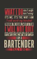Notebook: Notebook: Bartender (120 pages, blank with self-made table of contents and page numbers)