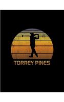 Torrey Pines: California Golf Journal With Lined College Ruled Paper For Golfers & Fans. Vintage Sunset Golfing Notebook & Diary. Notepad To Log Golf Course Notes