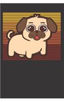 Pug Dog Puppy Notebook Journal: Pug Dog Puppy Notebook Journal Gift College Ruled 6 x 9 120 Pages