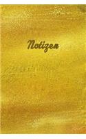 Notizen: Goldenes Notizbuch - Golden Book - Für Meine Gedanken: Das Besondere Einschreibbuch Tagebuch - Notebook - Skizzen - Blankobuch