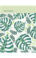Notebook: Green Monstera Pattern Design ... for School, College, Work, Business Notes, Personal Journaling, Planning, Hand Lettering... Perfect Gift / Present