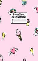 Blank Sheet Music Notebook: Easy Blank Staff Manuscript Book Large 8.5 X 11 Inches Musician Paper Wide 12 Staves Per Page for Piano, Flute, Violin, Guitar, Trumpet, Drums, Cell