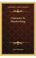 Character In Handwriting: (English)