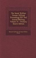The Social Welfare Forum