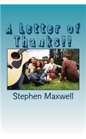 A Letter of Thanks!!