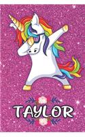 Taylor - Dabbing Unicorn Notebook