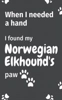 When I needed a hand, I found my Norwegian Elkhound's paw