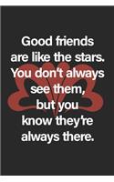 Good friends are like the stars. You don't always see them, but you know they're always there.