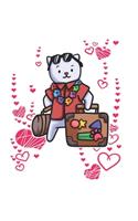 Vacation Case Heart Cat Notebook