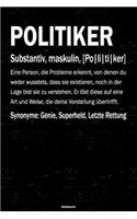 Politiker Notizbuch