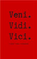 Veni. Vidi. Vici. I came. I saw. I conquered.