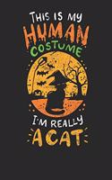 Notebook: Halloween Cat Dot Grid 6x9 120 Pages