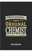 Professional Original Chemist Notebook of Passion and Vocation: 6x9 inches - 110 blank numbered pages - Perfect Office Job Utility - Gift, Present Idea