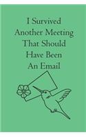 I Survived Another Meeting That Should Have Been An Email: Blank Notebook/Journal For Personal Use And Also For Gift