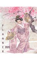 2020 Planner: and Calendar - Dancing Geisha Japan Vintage Love - Business, Professional and Personal Diary - Keep All Appointments In One Place - Plenty Of Space 