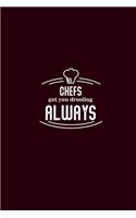 Chefs Got You Drooling Always: Cute Pastry Chef Gift - White Ruled Lined Notebook - Diary, Writing, Notes, Gratitude, Goal Journal