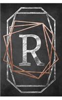 Chalkboard Foiling Minimalist Letter Notebook - R