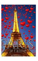 Paris je t'aims gold Eiffel Tower creative blank journal Notebook: Paris je t'aime Eiffel Tower creative blank journal Notebook