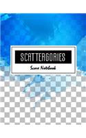 Scattergories Score Notebook: Scoresheet to keep track of who ahead in your favorite creative thinking category based party game, Size 8.5 x 11 Inch, 100 Pages