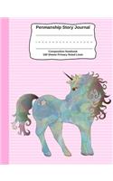 Penmanship Story Journal Composition Note Book 100 Sheets Primary Ruled Lines: Draw and Write / Unicorn Lines Book / Primary Paper / Blank Drawing Space / Educational / Handwriting Book / Penmanship Lines / Primary Lines / Handwriting Lines / Dashe