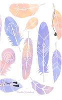 Feather Notebook: Feathers Cover: Writing Journal Style Lined Ruled Pages: Minimalist Designed: 6 X 9 Soft Cover with Cream Paper for Note Taking & to Do Lists: Matte
