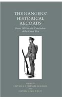 Rangers O Historical Records from 1859 to the Conclusion of the Great War