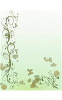 Notebook: 8.5 X 11 202 Lined Pages Floral Butterfly Notebook
