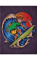 Surfer Dude Sketchbook: Blank Art Pad Notebook Journal(72 Tattoo You 150 Sketch)