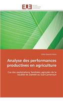 Analyse Des Performances Productives En Agriculture