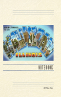Vintage Lined Notebook Greetings from Waukegan, Illinois